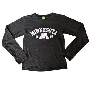 U-Trau Long Sleeve Tee T Shirt Top Minnesota 100% Cotton Girls Size Small